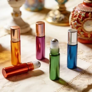 Reused Exquisite Customized 3ml 5ml 8ml 10ml Cylinder Colorful Lip Gloss Roller Ball Empty Essential Oil Glass Container Bottles