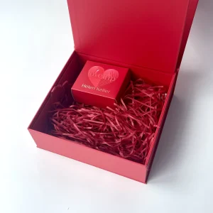 Rigid Cardboard Book Shape Gift Box with Magnetic Lid Embossing and Matt Lamination for Eye Cream