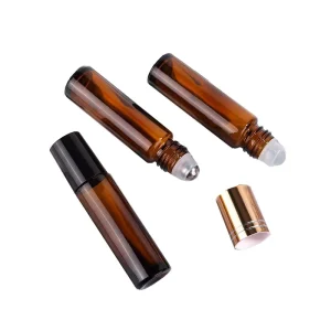 Roll On Glass Bottle 5ml 10ml Amber Clear Blue Green Essential Oil Roller Glass Bottle