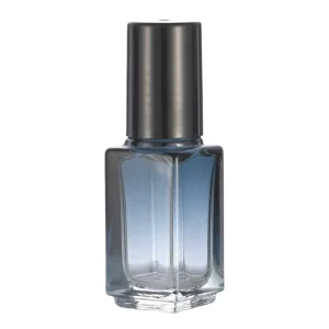Roller Bottle 4ml Gradient Blue Color Perfume Essential Oil Glass Roll on Bottle with Aluminum Cap