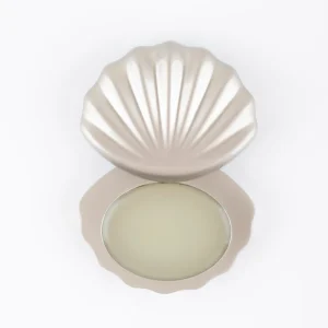 Rose Gold Shell Shape Flip Top Metal Solid Perfume Balm Box Container with Custom Logo Jar Case Box Pot Cosmetics