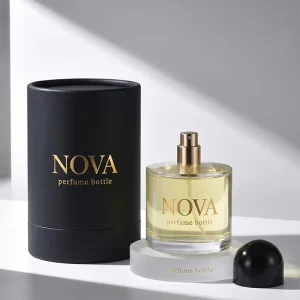 Round Empty Perfume Bottle 50ml with Premium Packaging Box for High End Empty Bottle Branding Solutions