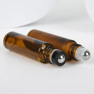 Round Glass 10ml Matte Screen Printed Roll On Perfume Bottle