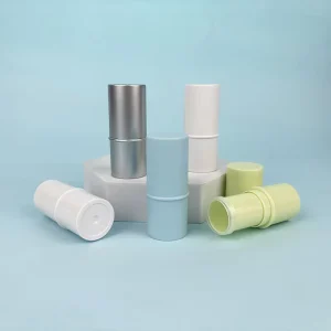 Round Lipstick Tube Empty Plastic Press On Cap Cosmetic Foundation Stick Blush Package Highlighter Concealer Stick Tube 6ml