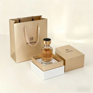 Round Luxury Perfume Bottles 100ml Fragrance Perfume Spray Bottle with Pump and Box