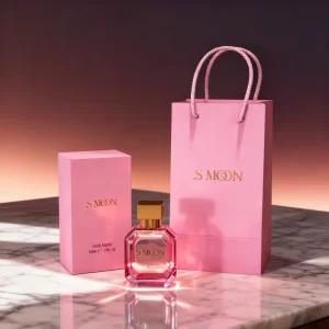 S MOON 50ml Pink Perfume For Women Exquisite Glass Bottle With Luxury Gift Box & Shopping Bag