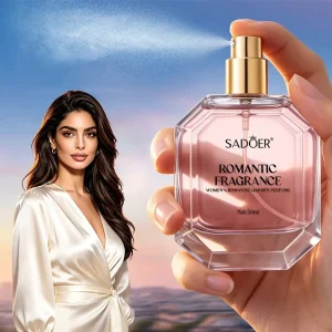 SADOER 50ml Romantic Fragrance Perfume Spray Eau De Perfume 24H Long Lasting Elegant Floral Aroma Refreshing Body Mist for Women