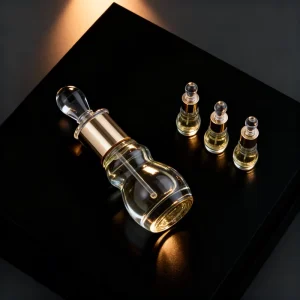 Sealed Roll On 12ml Unique Antiqued Glass Essential Oil Attar Bottle