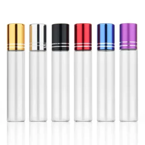 Sealed Roll On Clear Glass Perfume Bottle Mini Vial Container 10ml Essential Oil Tester