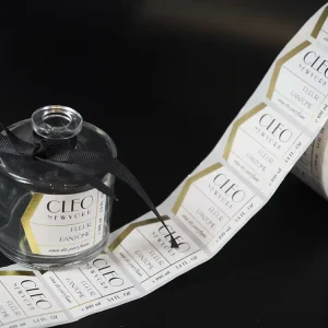 Self Adhesive and Luxury Style Custom Private Perfume Bottle Label Cosmetic Sticker with Personalized Design