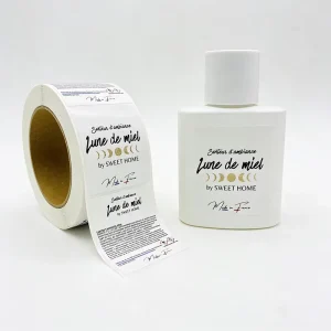 Self-adhesive Waterproof Vinyl Roll Clear Perfume Transparent Sticker Label for Bottle