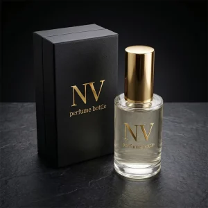 Short Round Glass Perfume Bottles Gold Black Cap Empty Perfume with Luxury Gift Box Luxury Perfume Bottle