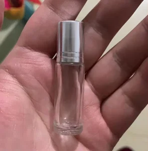 Silver Lid 3ml Roller Bottle Perfume Roll on Glass Bottle