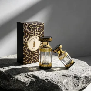 Small Luxury Oil Glass Perfume Bottle Unique Custom Design Round Clear Refillable Empty Box Crystal Crafts Product
