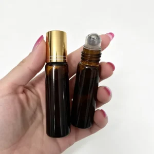 Small Perfume Roll on Bottle 10ml Frosted Matte Clear Crystal Essential Oil Roller Ball Roll on Glass Bottle