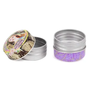 Small Round Aluminum Solid Perfume Tin Cosmetic Sample Metal Container Mini Aluminum Jar for Face Cream Balm