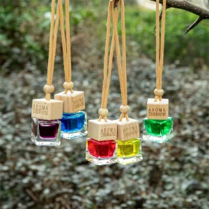 Small Square Bottle Hanging Portable Car Aromatherapy Pendant Perfume Decorative Air Fresh Aroma Natural Evaporation No