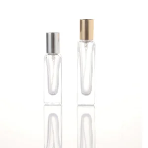 Small Square Glass Perfume Bottle Portable Travel Pocket Size Refillable