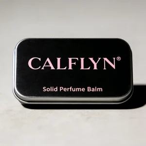 Solid Perfume Balm Rectangular Black Tin Case Slim Pocket Sized Flip Top Portable Fragrance Long Lasting Private Label