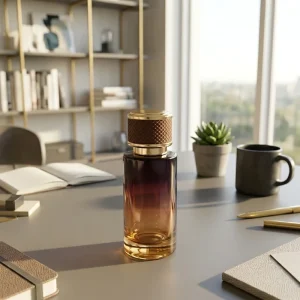 Sophisticated Business Style 100ml Thick Wall Cylinder Perfume Bottle Leak-proof Gold Sprayer for High-end Male Fragrance