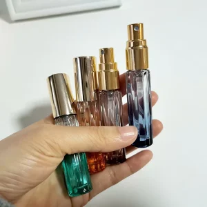 Special Design 3ml Gradient Colored Travel Size Glass Spray Bottle Cylinder Shape with Fine Mist Sprayer