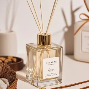 Square 100ml 150ml 200ml Glass Aroma Reed Diffuser Bottle With Scent Stick Reed Custom Color Aromatherapy Oil Bottle