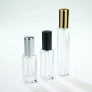 Square 3 10ml Glass Perfume Bottle Roll Cap Pump Luxury Screw Cap for Skin Care Cream Minimum Order 100pcs Empty