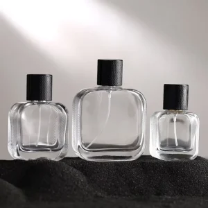 Square 50ml Glass and Crystal Empty Perfume Bottle with Custom Logo Boxes for Men’s 30ml 50ml 100ml Fragrances