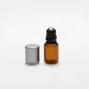 Square Amber Roller Bottles 3ml 5ml 10ml Roll-On Glass Tubes Screen Printing Empty Perfume Essential Oil