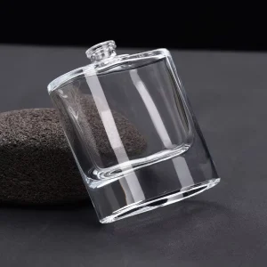 Square Empty Transparent Glass Perfume Bottle 60ml Perfume Spray Glass Bottle
