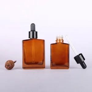 Square Glass Dropper Bottles 30ml 50ml 100ml for Essential Oils Serums Cosmetics