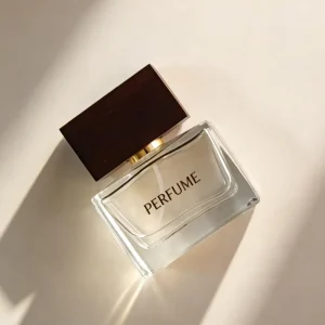 Square Glass Perfume Spray Bottles 30ml & 50ml with Hot Stamping Custom Cap Luxury Cosmetic Pump Sprayer