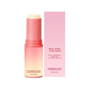 Strawberry Solid Perfume Stick Long-Lasting Sweet Fruity Scent Portable for Dating