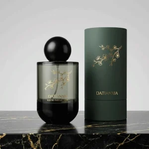 Sustainable Natural Walnut Cap Amber Glass 50ml Perfume Bottle Arc Bottom With Fine Mist Spray