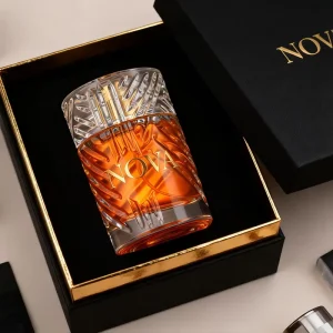 Swirl Cut Glass Perfume Bottles Leak Proof OEM ODM Empty Cylindrical Heavy Bottom Base Perfume Bottle