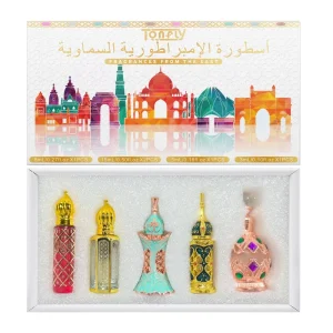TONFLY 5 Piece Middle Eastern Style Aromatherapy Set Portable Factory Stock Essential Oil Perfume Gift Box Cross Border Spray
