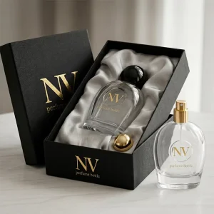 Thick Base Egg Shaped Perfume Bottles Metallic Ball Cap Empty Fragrance Spray Bottle Perfume Glass Bottle
