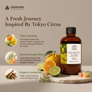 Tokyo Citrus Popular Perfume Oil for Aromatherapy Diffusers Long Lasting Floral Fragrance Oil for Home Fragrance