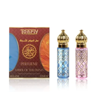 Tonfly Arabic Style Non Alcoholic Perfume Oil Set for Women Exquisite Dune Amber Fragrance