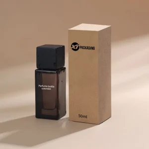 Transparent Cylinder Glass Empty 50ml Pump Sprayer Men’s and Unisex Natural Perfume Bottle with Box Packaging