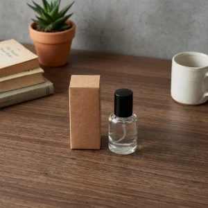 Transparent Cylindrical Portable Travel Perfume Sampler Bottles 10ml Glass Bottle with Box Packaging Set