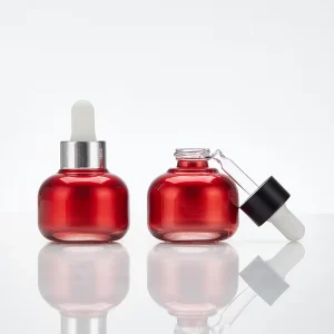 Transparent Glass Perfume Sample Bottles 20ML Shape Pump Sprayer Screen Printing Perfume Essence Essential Oil Reagent