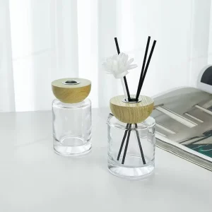 Transparent Glass Reed Diffuser Bottle Empty Container for Home Aromatherapy Custom Logo Modern 100ml OEM ODM