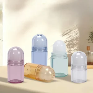 Transparent Perfume Roll On Bottle Antiperspirant Plastic Bottle Vacuum Bottle Roll On Sample Bottle