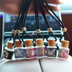 Travel Size Citrus Car Air Freshener Hanging Glass Bottle Warm Spicy Perfume