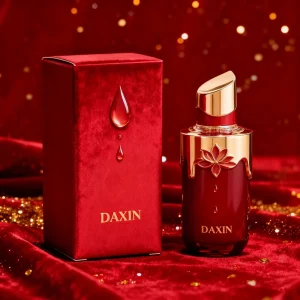 Unisex Cologne Arabic Perfume Bottle Gold Dubai Oud Red Spray Perfume Glass Bottles for Women and Men’s Perfume