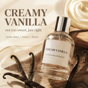 Unisex Perfume Spray Soft Non Sweet Cream Vanilla Perfume for Daily Commute Office Dating Home Rest