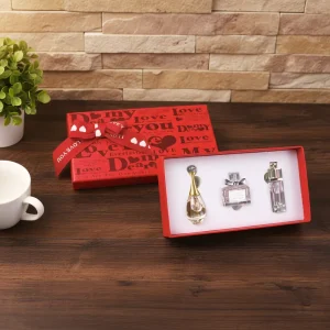 Valentine’s Day Christmas High End Cosmetic Perfume Gift Box Embossed Sponge Liner Customizable Aromatherapy Packaging Handmade