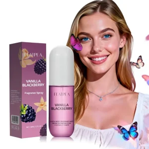 Vanilla Blackberry Eau De Parfum 50ml Spray Alcohol-Free Long-Lasting Fragrance Eco-Friendly Mini Luxurious French Perfume