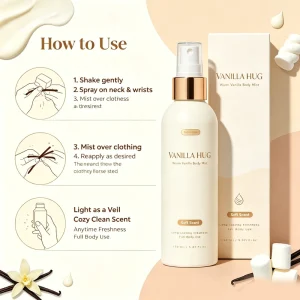 Vanilla Body Mist Perfume Suppliers Perfumes Hair & Body Fragrance Mist for Women Perfume